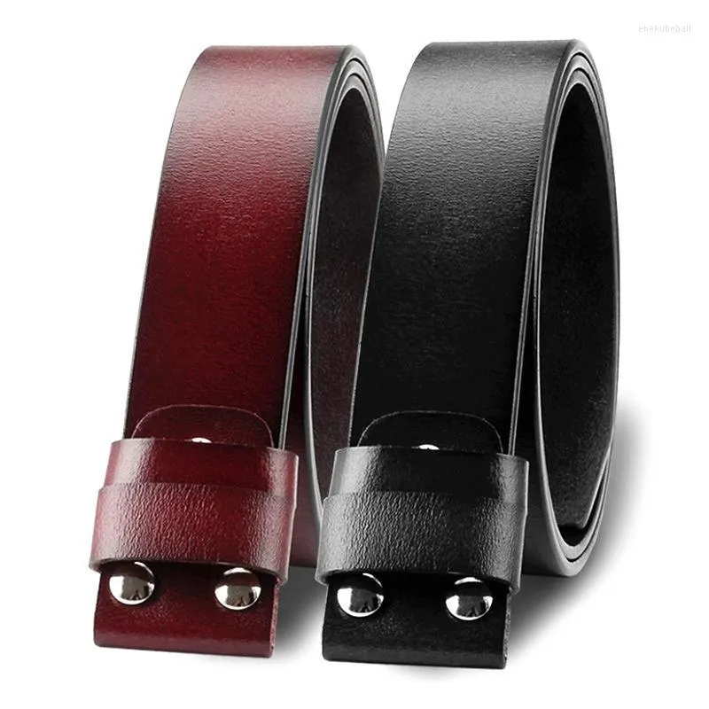 Cintos cinturões diy couro genuíno sem fivela substitua corpo de pele de cor de cor pura cor lisa cintura cintilandbelts ENEK22