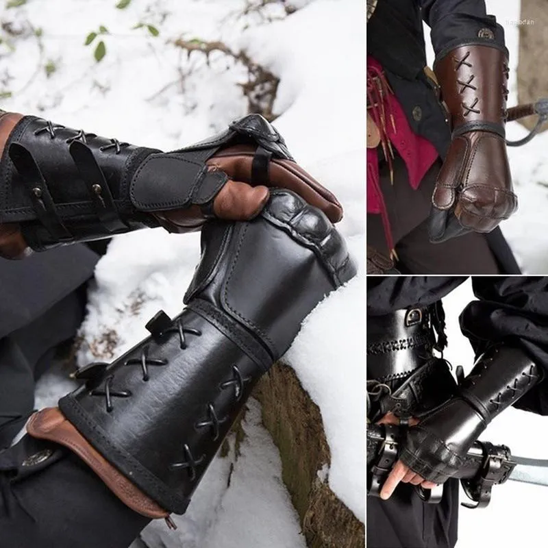 Leather Bracer Arm Cuff Armor Medieval Vambrace Viking Guard
