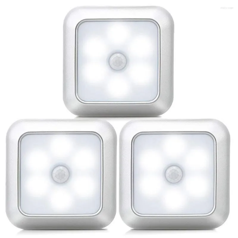 Night Lights Motion Sensor LED Light Battery Powered Smart Bedside Mini Cabinet For Room Stairs Corridor Home Lighting