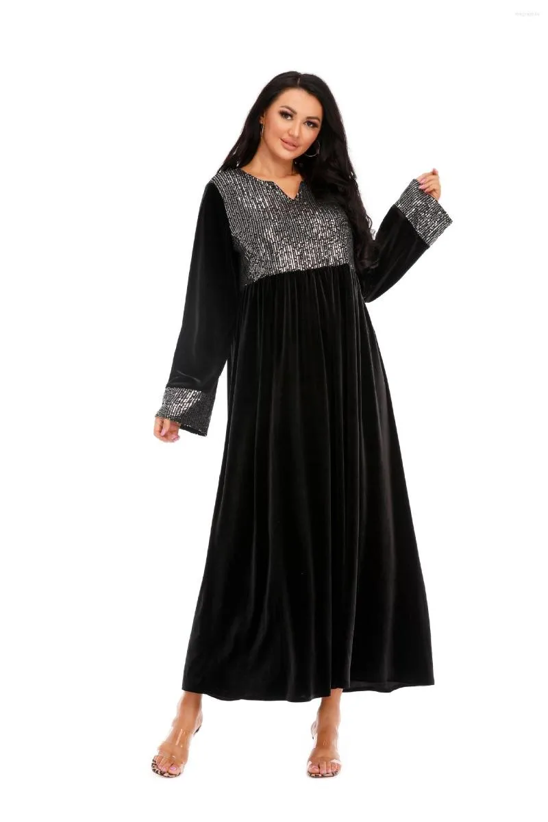 Ethnic Clothing Ramadan Eid Velvet Abaya Dubai Kaftan Muslim Dress Turkey Islam Djelaba Robe Longue Femme Musulman Abayas Dresses Caftan