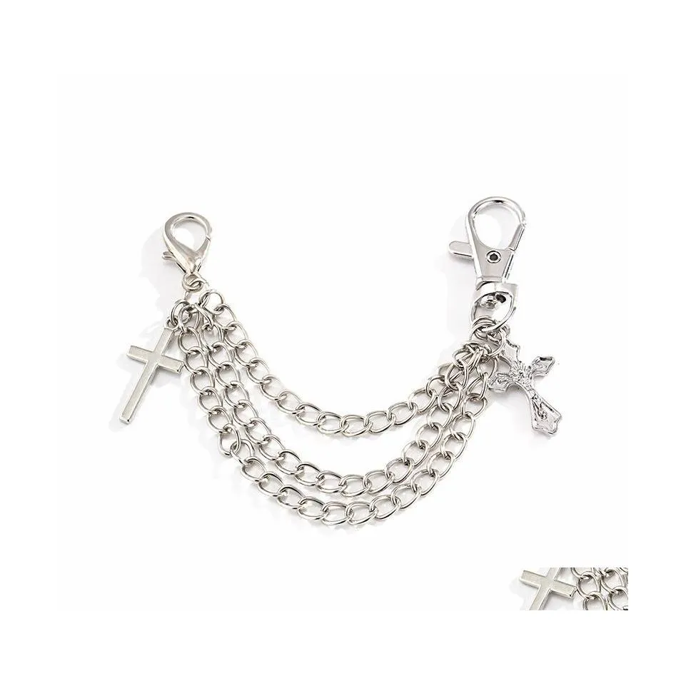 Bracelets de cheville à la mode Hiphop charme croix gland pendentif bottes chaussures chaînes bijoux pour femmes unisexe cheville chaîne fête cadeau livraison directe Ot5G7