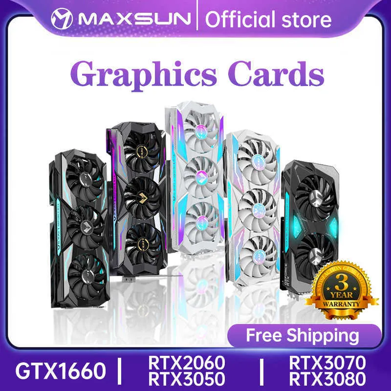 Schede grafiche MAXSUN Completa Nuova RTX 2060 3060 iCraft 6GB GDDR6 3050 1660 3060Ti 3070 Scheda video da gioco per computer desktop
