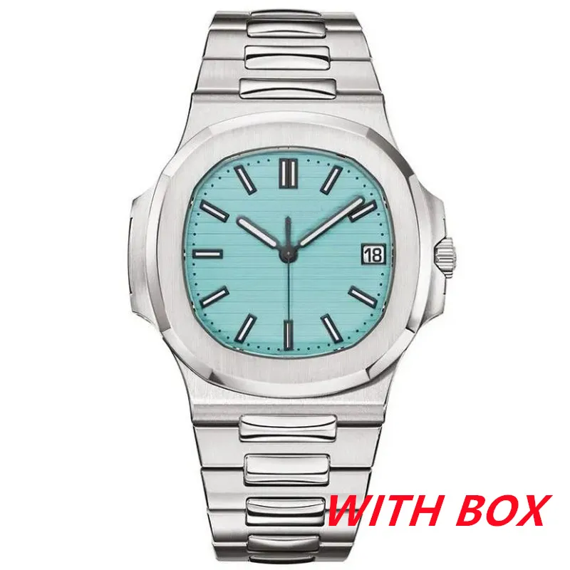 With BOX Mens 시계 41mm 마스터 자동 기계식 사파이어 클래식 패션 스테인레스 스틸 5AT 방수 Luminous montre de luxe