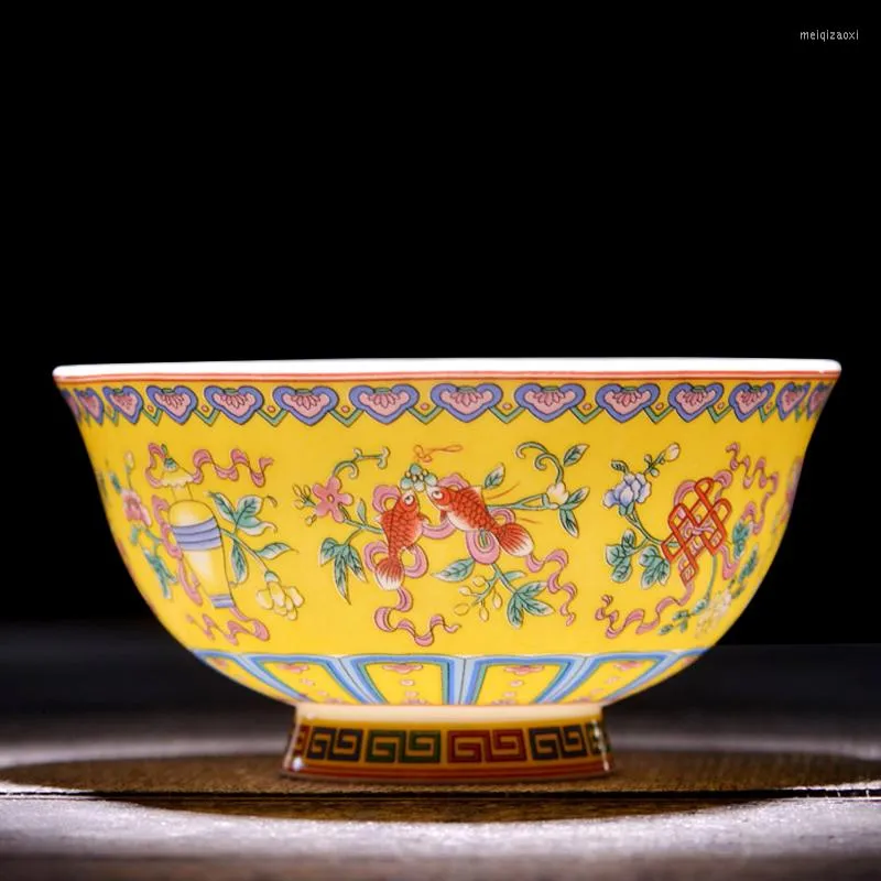 Миски 4,5/5/6 дюймов Jingdezhen Ceramic Mowl Китайский китайский рис рис домашний винтажный посуда десерт -контейнер детский суп