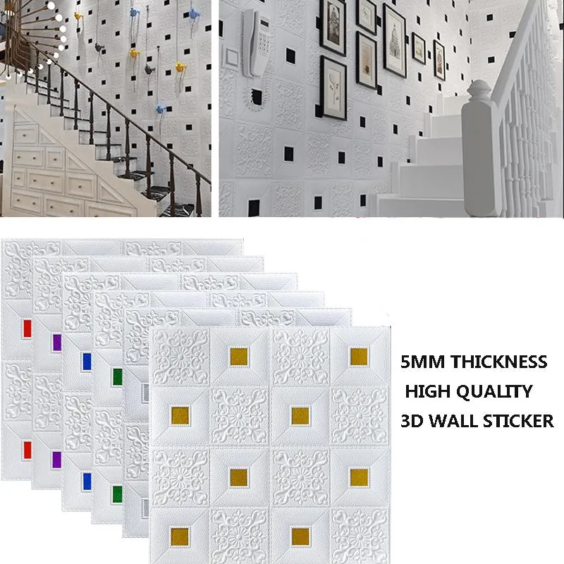Bakgrunder 70 70 cm självhäftande 3D tegelvägg klistermärke tak tak dekoration bakgrund grovt hus sovrum vardagsrum klistermärken
