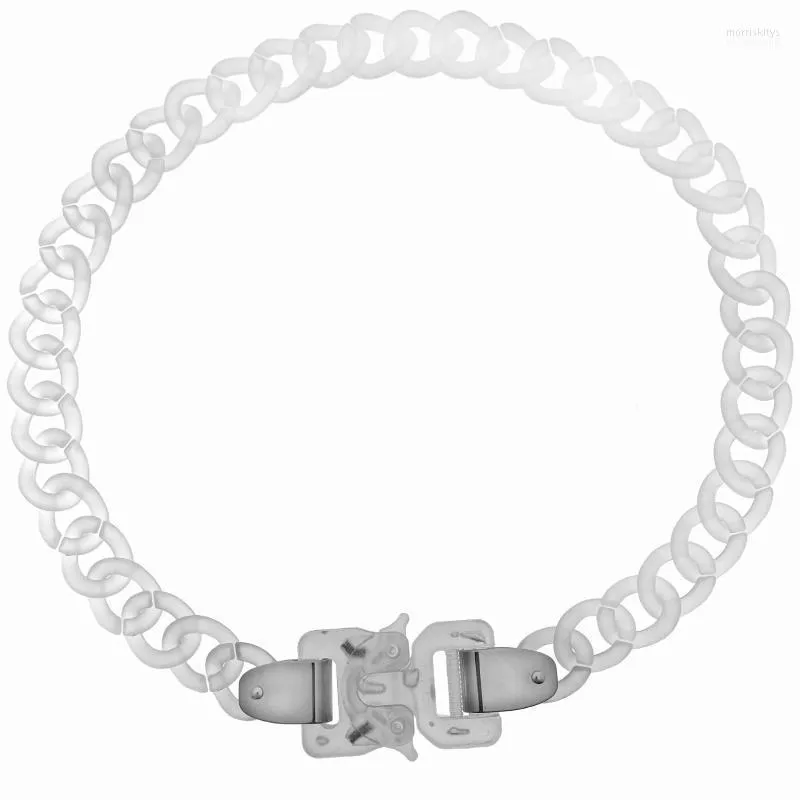 Подвесные ожерелья Rainbery20fw Hip Hop Punk 1017 Alyx 9sm Rollercoaster Track Pvc Leart Logo Buctle Bracelet для мужчин Женщины женские украшения