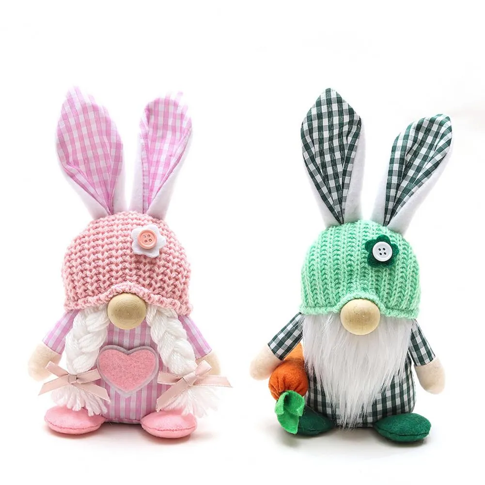 New Easter Faceless Gnome Rabbit Doll Reusable Doll Handicraft Handmade Multi-use Cute Easter Style Doll Ornament FY0250 bb0119