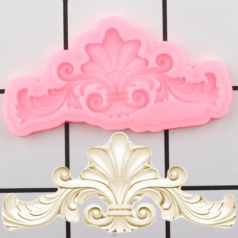 Baking Moulds Sugarcraft Flower Silicone Mold Scroll Relief Cake Border Fondant Molds Decorating Tools Candy Chocolate Gumpaste