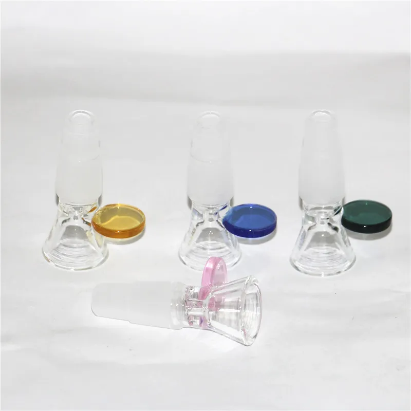 Hookah Herb Slide Glass Bowls 14mm18mm 2 I 1 Med Flower Snowflake Filter Bowl for Water Pipe Bong Ash Catcher Smoking Bowl