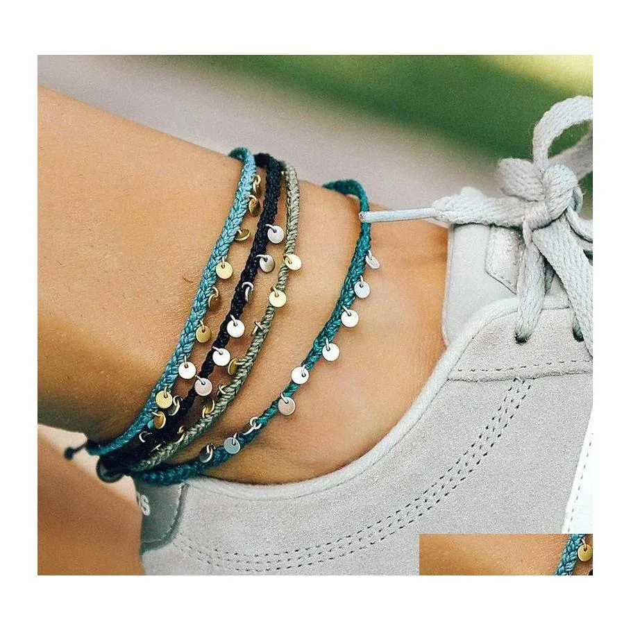 Braccialetti con ciondoli Colorf Filo di cera Bracciale regolabile in tessuto boemo Braccialetto di amicizia per donna Uomo Gioielli Regalo di compleanno Q531Fz Dr Dhh1W