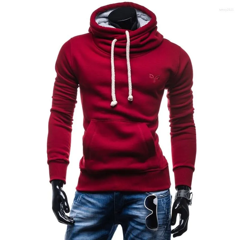 ZOGAA – sweat à capuche pour hommes, pull à col roulé, décontracté, à la mode, couleur unie, vêtements de sport, survêtements masculins, printemps-automne, 2023