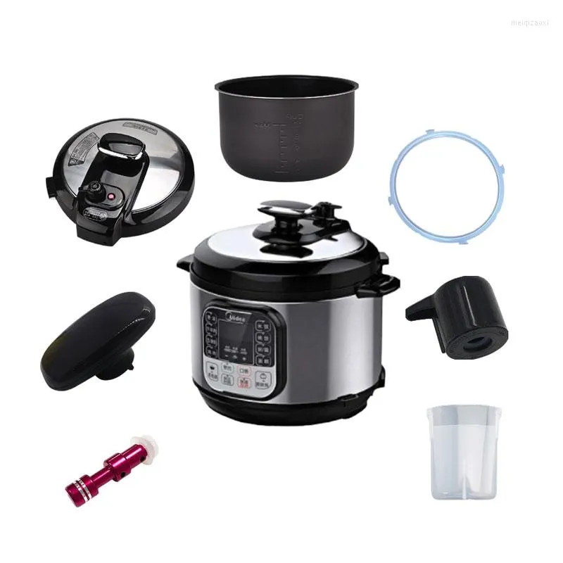 Skålar för MIDEA Electric Pressure Cooker My-CS5025 skållock/sväng Handknapp Tätning Ringfoder avgasventil Inre pottillbehör