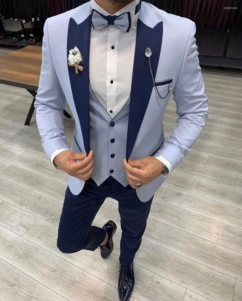 Men's Suits Fashion 2023 Wedding 3 Pieces Men Latest Costume Homme Mariage Groom Prom Blazer Masculino Terno Tuxedo Jacket Pant Vest