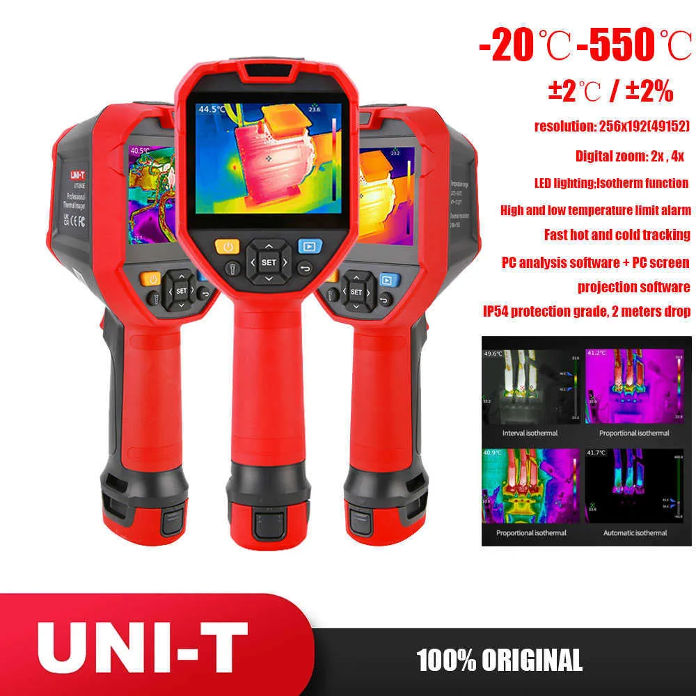 Caméra thermographique infrarouge UNI-T UTI260E, 256x192 pixels, pour la réparation des PCB, détection du chauffage au sol