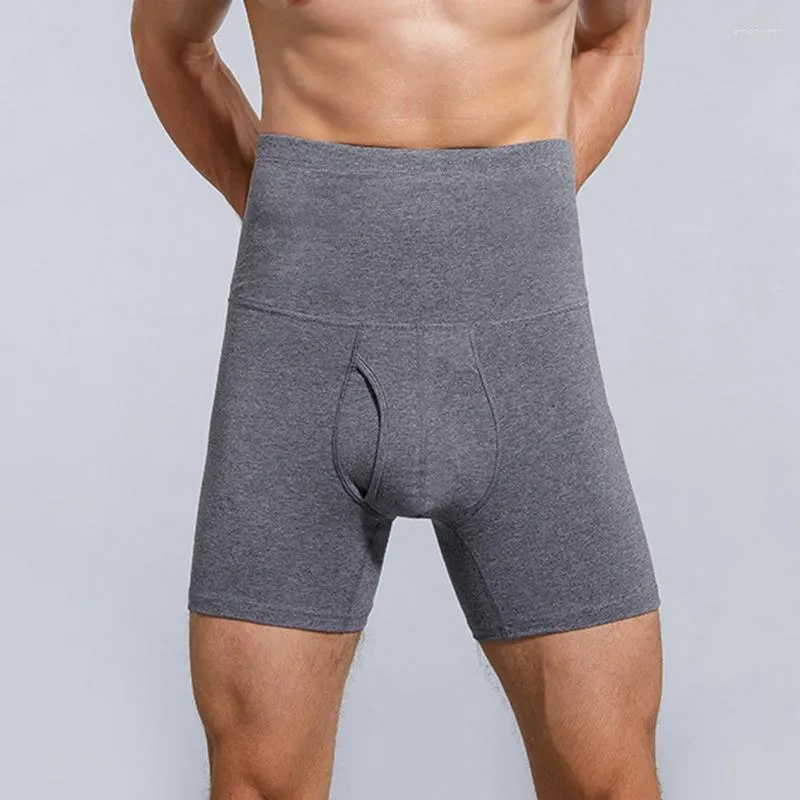 Unterhosen EVES Männer Bauchkontrolle Unterwäsche Shorts Körperkompression Sport Hohe Taille Trainer Bauch Abnehmen Shapewear Boxer Männlich