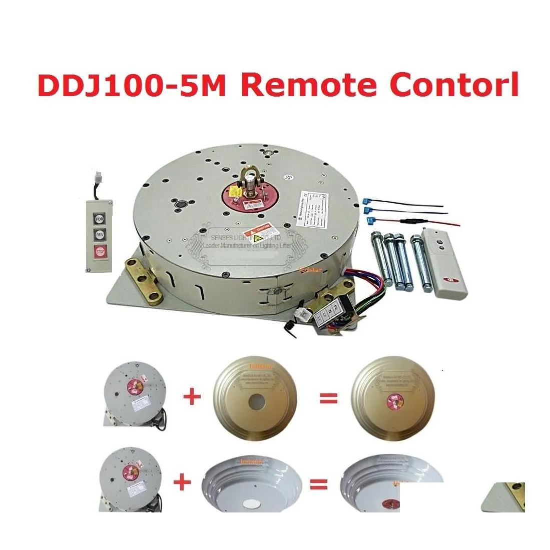 シャンデリアリモコンホイストクリスタルシャンデリア照明リフター電動ウインチライトリフティングシステムランプモーター Ddj100 5 メートルドロップ Otdsc