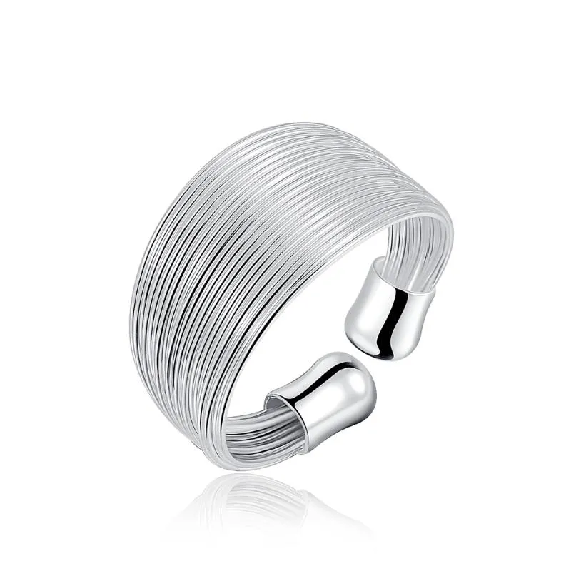 Kluster ringar färg silver ring söt högkvalitativ bröllopskedja kvinnor dam stil festival gåvor vackra trendiga smycken
