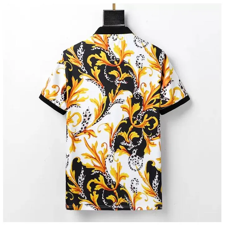 001ビジネスショートスリーブポロシャツファッション刺繍ハイエンドシンプルなスリムINS短袖Tシャツラペルコットンメンズ通気性Tシャツ