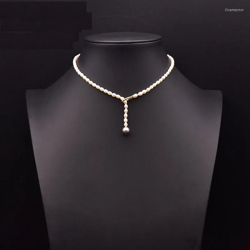 Choker-Halsketten, natürliche Süßwasserperlen-Halskette am Hals, handgefertigte Anhänger-Stil, koreanische Modekette, feiner Schmuck, FashionChokers