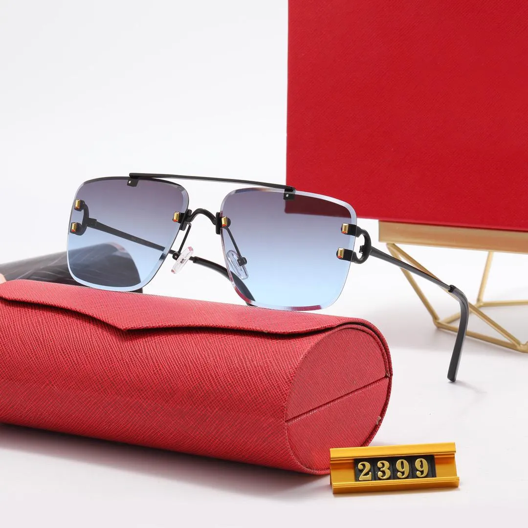 Полудистые дизайнерские солнцезащитные очки для мужчин оборудование для оборудования для солнцезащитных очков.