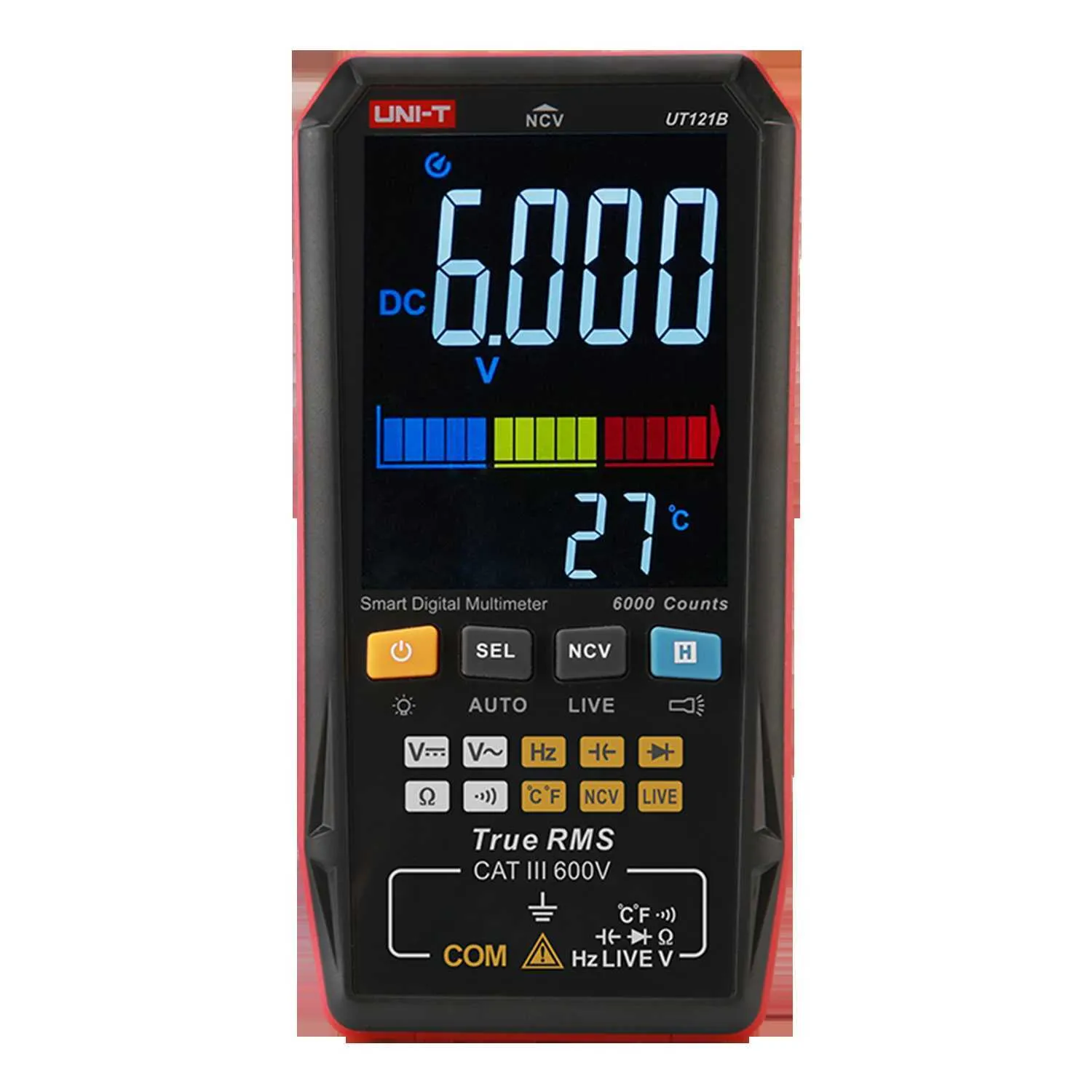 Digital Multimeter Voltmeter - Multimètre Numérique - Voltmètre avec Double  Fusibles - Multimètre Portable avec Affichage LCD Tension AC/