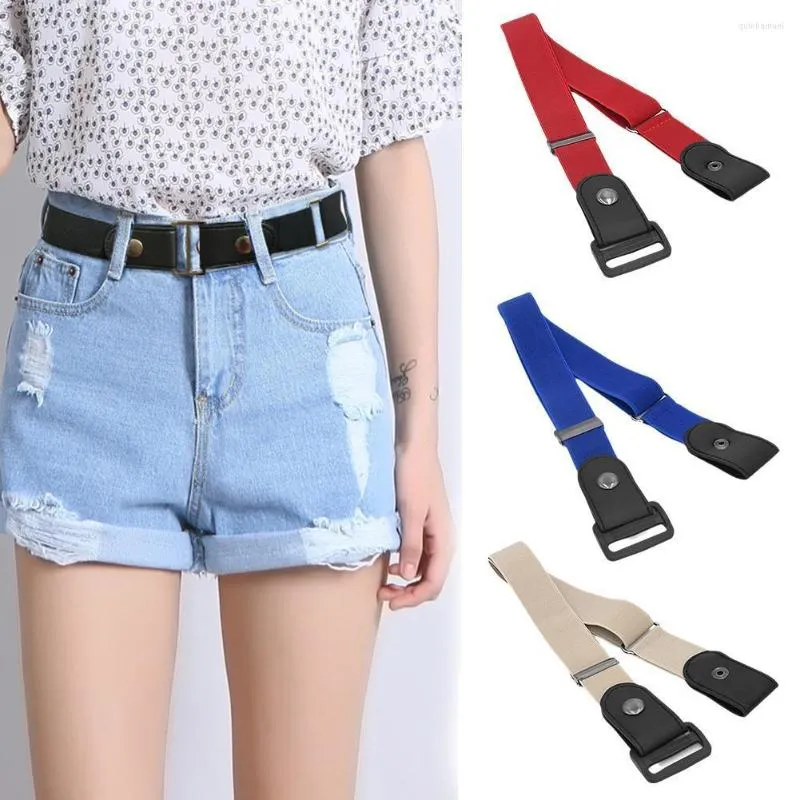 Riemen Universal No Buckle Stretch Buckless Belt For Jeans Pants Dress Jurk Invisible Elastic Taille Women Men Free Unisex