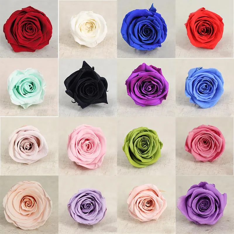 Flores decorativas grinaldas cada caixa de 8 imortais rosa cabeças criativas de buquê artesanais de material diy acessórios do dia dos namorados