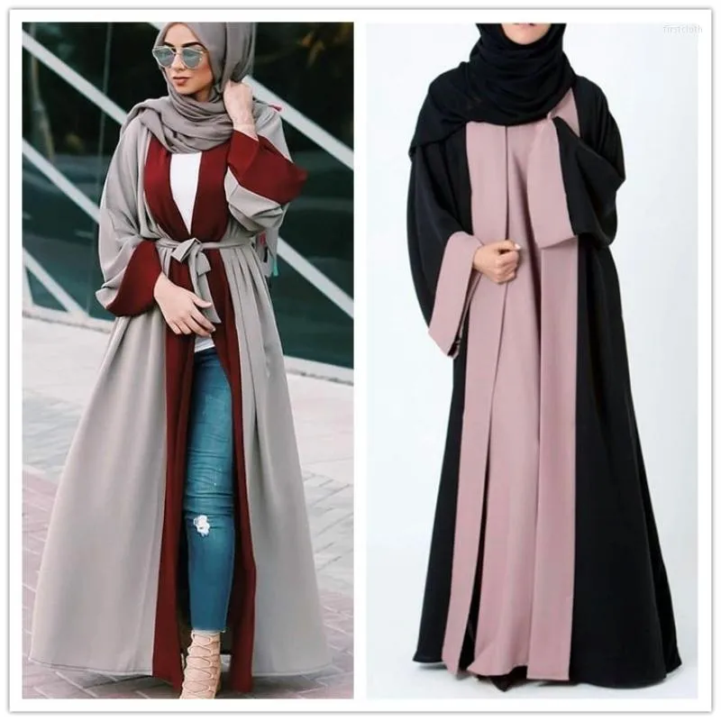 Dubai Abaya Kaftan Muslim Women Solid Color Long Maxi Dress Loose Robe Lady  Gown | eBay