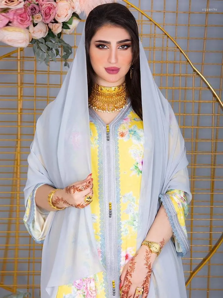 Ethnic Clothing Ramadan Eid Mubarak Abaya Dubai Saudi Arabic African Dresses For Women Robe Longue Femme Kaftan Turkey Islam Muslim Long