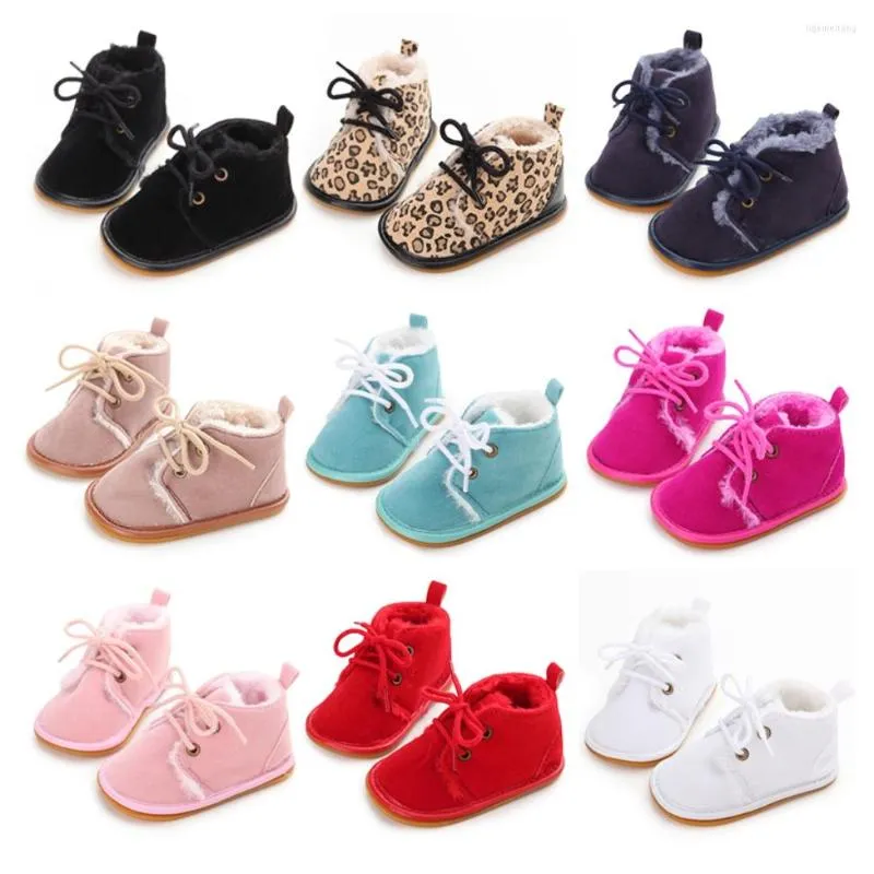 Premiers marcheurs bébé chaussures hiver neige chaussons chaud infantile enfant en bas âge garçon fille berceau semelle en caoutchouc anti-dérapant doux né