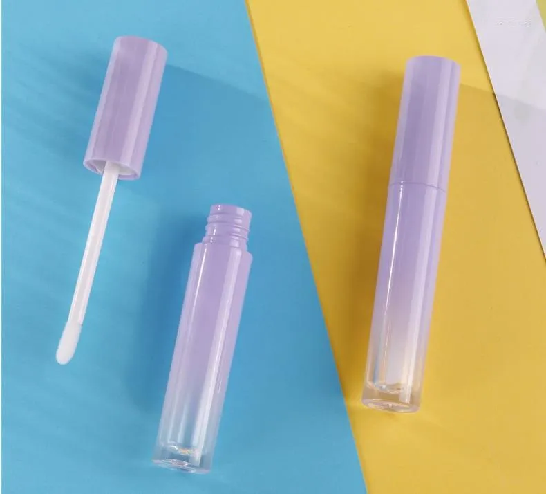 Bouteilles de stockage 200 pièces en plastique 5ml bouteille de brillant à lèvres vide dégradé violet brillant à lèvres Tube maquillage cosmétiques conteneurs d'emballage rechargeables