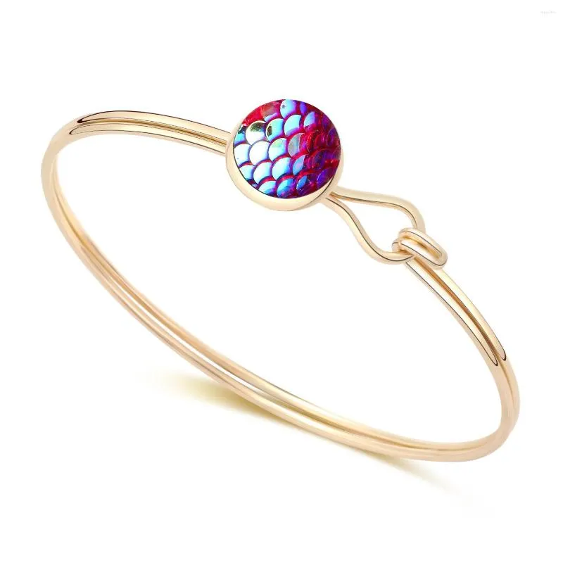 Pulseira de liga colorida de moda para na noiva Scales de peixes Mermaid Beach Acessórios de casamento