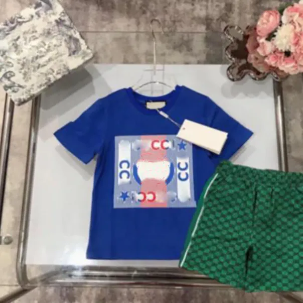 2-10 Jahre Kinder Designer-Kleidung Sets T-Shirt Hosen Set Cotton Clothing Baby Boys Girl Marke Kinder Kurzarm Shorts AAA