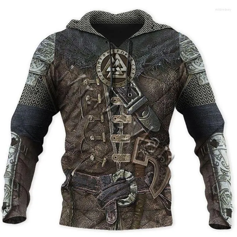 Moletons masculinos moletons viking tatuagem tatuagem 3d estampa moletom spring unissex casual jacke grossa de manga longa masculina plothi