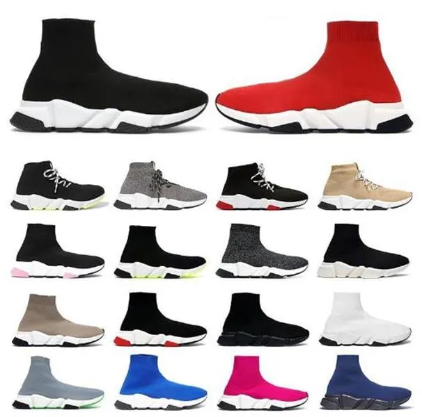 Designer Fly Knit Socks Speed 1.0 Scarpe casual Platform Mens Runner Triple Black White Sock Shoe Master Womens speed Sneakers Classic speed trainer Sneaker walking