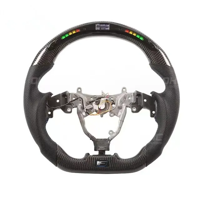 O volante de fibra de carbono LED para Lexus CT es é GS LS NX RX IS200 IS300 IS350 LED desempenho