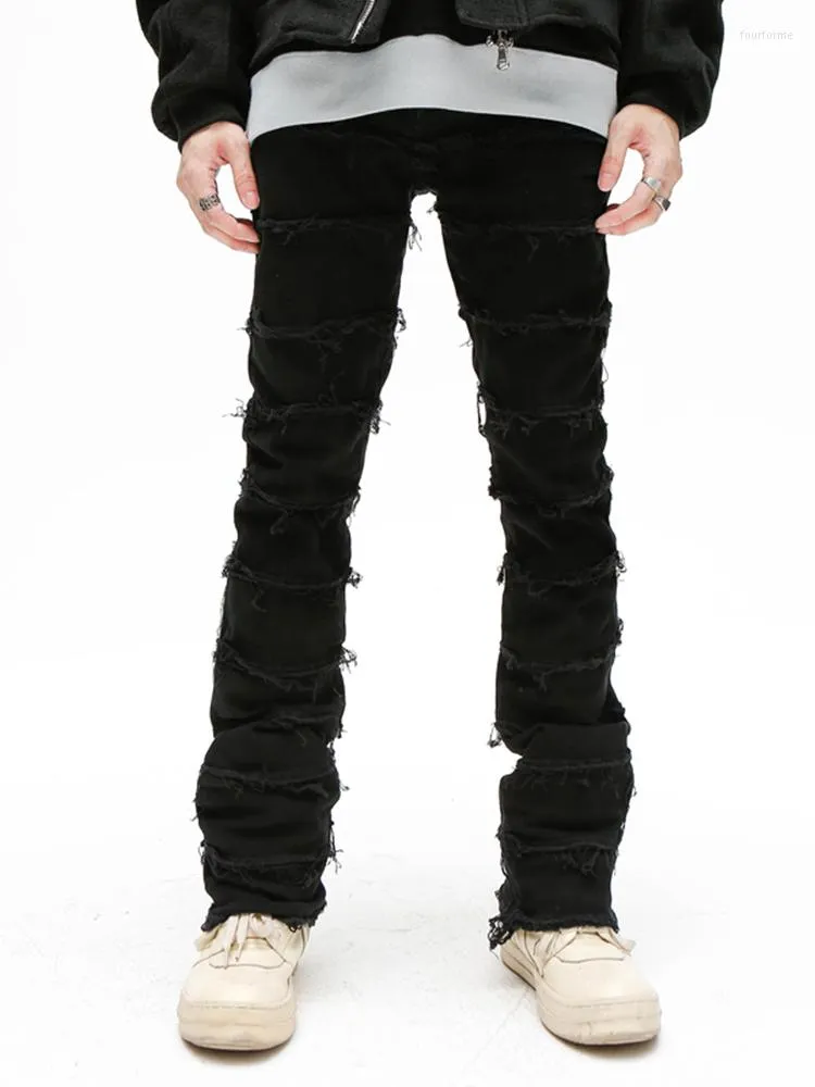 Jeans för män Liu Su Bantning Män Mode Hip Hop Street Kläder Slow Travel Byxor Designer