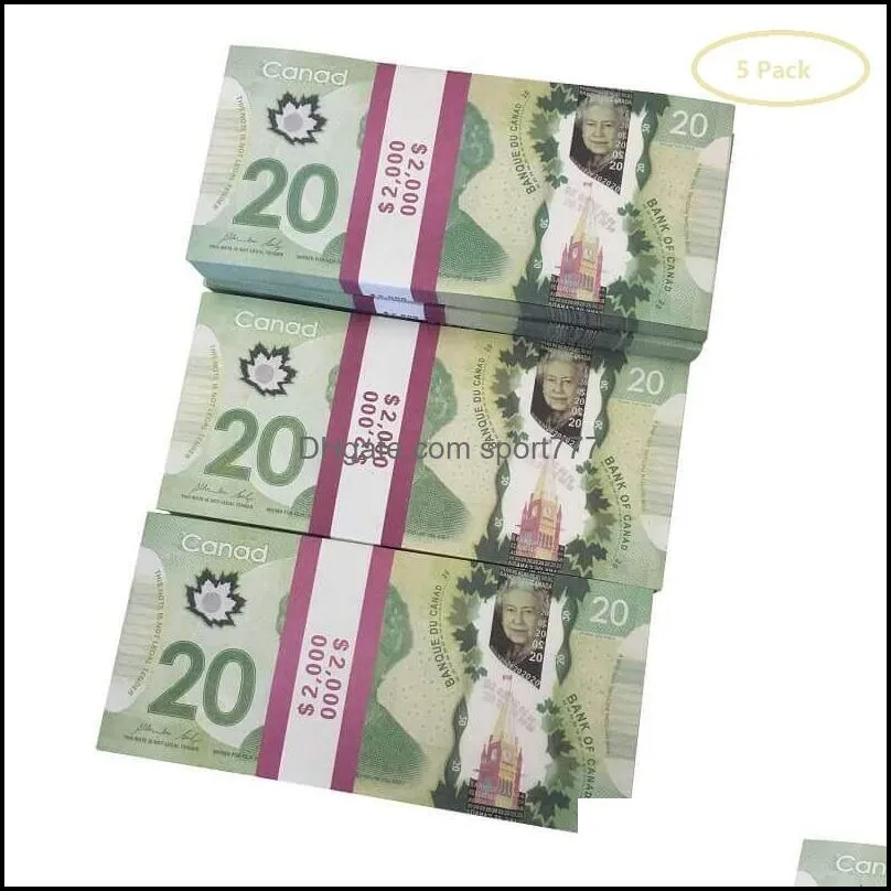 Nieuwigheid Games Prop Cad Game Geld 5/10/20/50/100 Kopie Canadese Dollar Canada Bankbiljetten Valse bankbiljetten Film Rekwisieten Drop Delivery Speelgoed Cadeau DhjgrKLJD