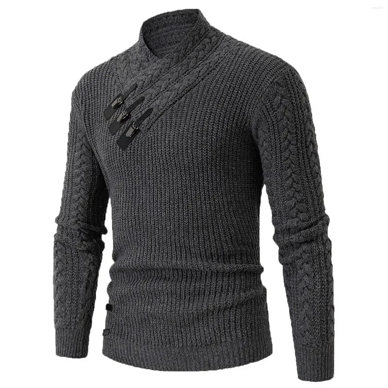 Suéteres para hombre Ropa de niño Hombre Otoño e invierno Casual Cuello en V Manga larga Vacaciones al aire libre Abrigos de lana de punto para hombres