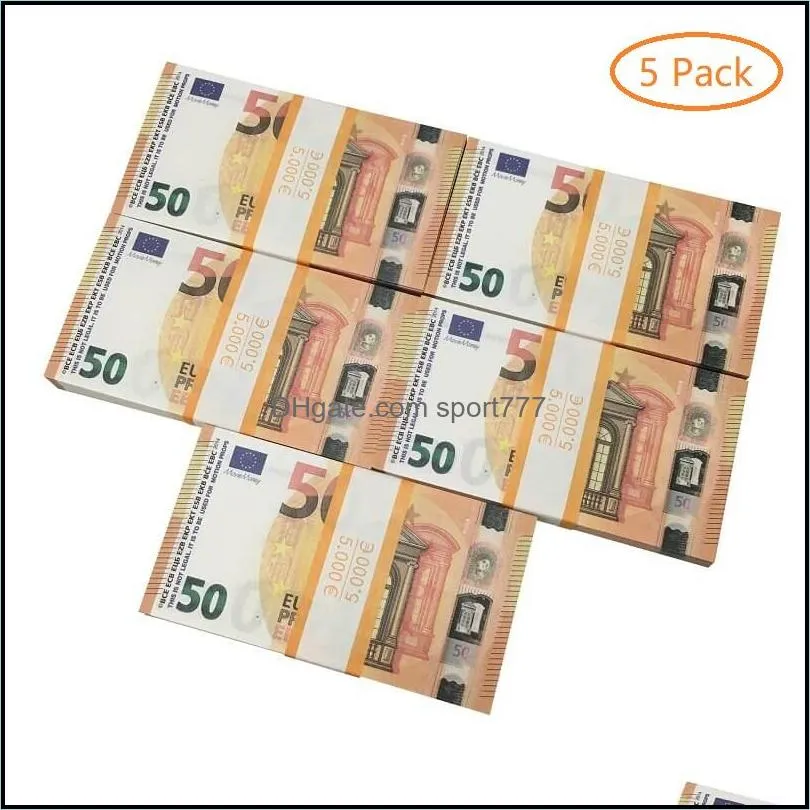 Andere feestelijke feestartikelen Prop Geld Kopie Bankbiljet Speelgoed Valuta Valse Euro Kinderen Cadeau 50 Dollar Ticket Faux Billet Drop Deliv Dhx0BWB7P