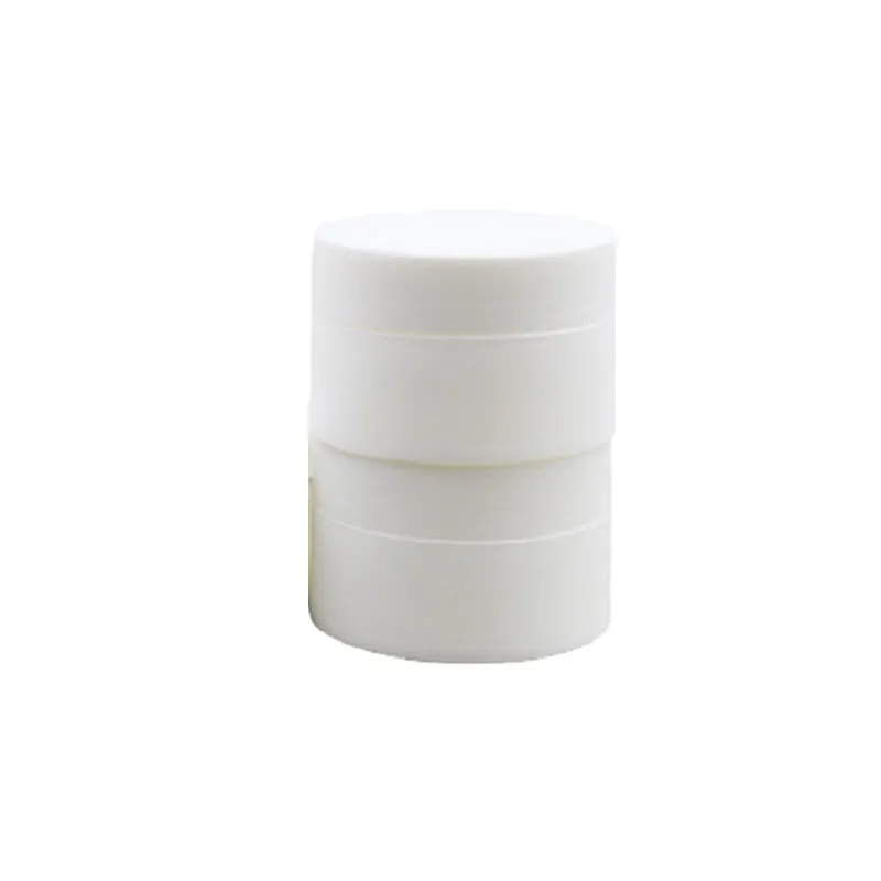 10G 20G 30G 50G Embalaje Botella de plástico vacía Color blanco Tarro de crema Recipiente de embalaje cosmético recargable portátil