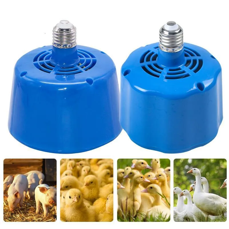Hästförsörjning 2 st uppvärmningslampa Farmdjur varmt ljus för kycklingpiggris Duck Temperaturkontroller Värmare Inkubatorverktyg 100300W 230130