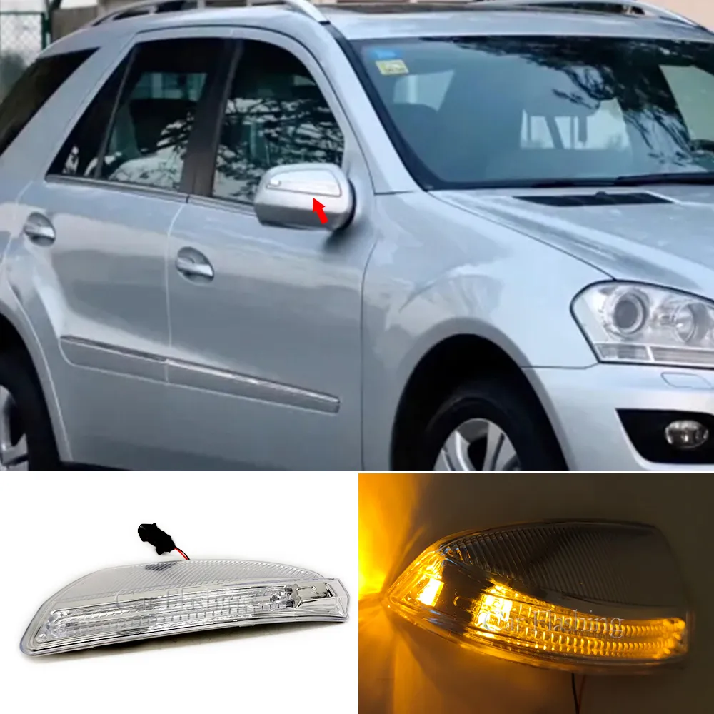 Side RearView Mirror LED Turn Signal Light For Mercedes-Benz W204 S204 W164 ML300 ML500 ML550 ML320 Viano Vito W639 ML W164