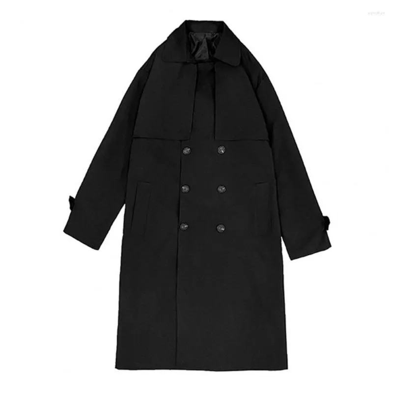 Hommes Trench Coats Hommes Printemps Manteau Double Boutonnage Cardigan Garder À La Mode Streetwear Hiver Pour La Rue