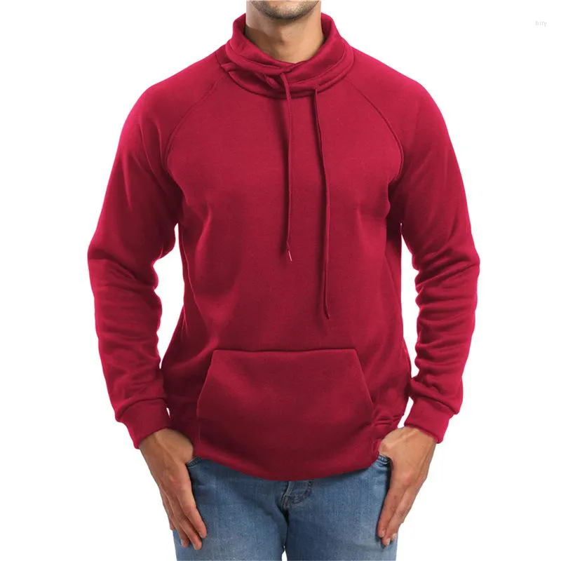 Felpe con cappuccio da uomo 2023 Abbigliamento stile autunno e inverno Vendita Europa America Slim Fit Collo alto Tinta unita Sport Casual