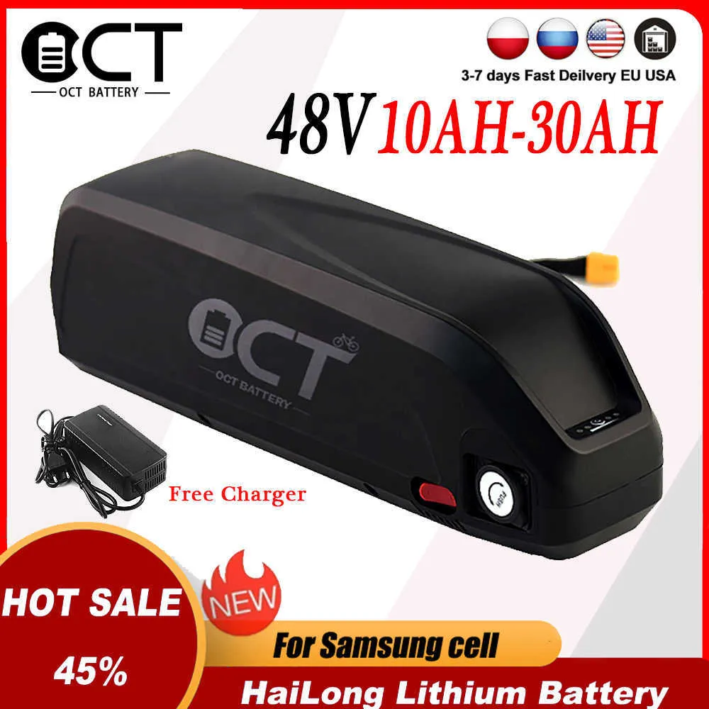 18650 Battery Hailong 48V 20AH Electric Bicycle Battery 36V 18AH e bike Lithium Battery Pack for 340W-1000W Motor