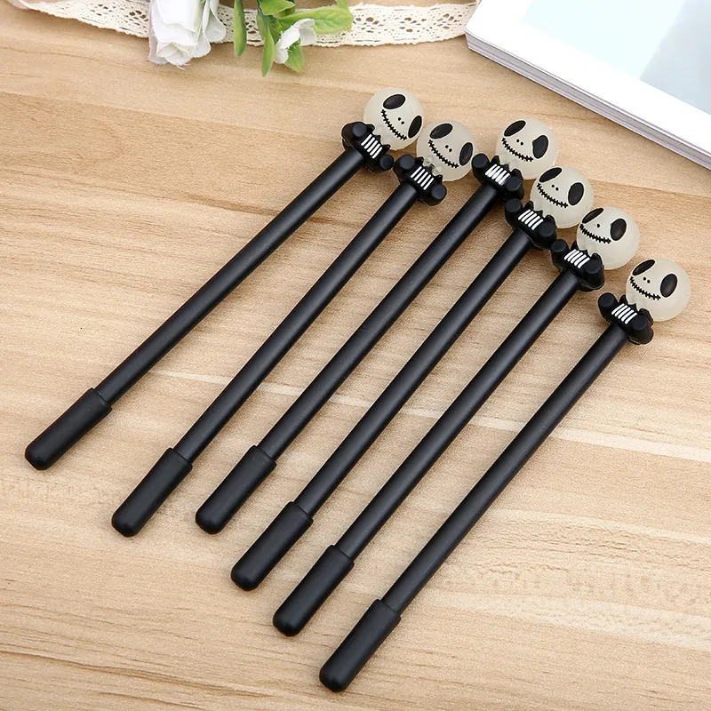 Gelpennen 24 PCS Creative Cute Shantou Pen Student Gift Office Stationery Black 05mm Kawaii Canetas Ponta Fina 230130