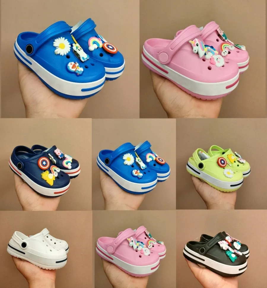 Kids Slipper Croc Cartoon Summer Designer New Trend Boys And Girls Universal Sandals Outdoor Baby For Children Beach Slippers 4#Lg B7qr#