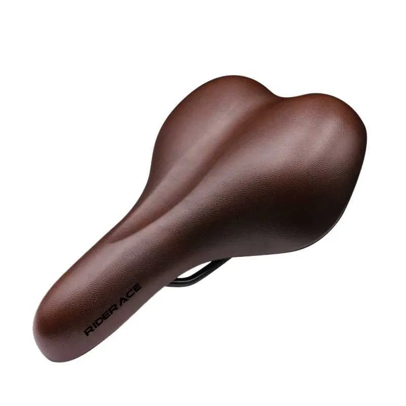 Saddles Bike Saddle Shock Absorção Mountain MTB Comfort Bicycle Seat PU Couro PUs Esponja Chofte de Ciclismo Solid Solid Cycling 0130