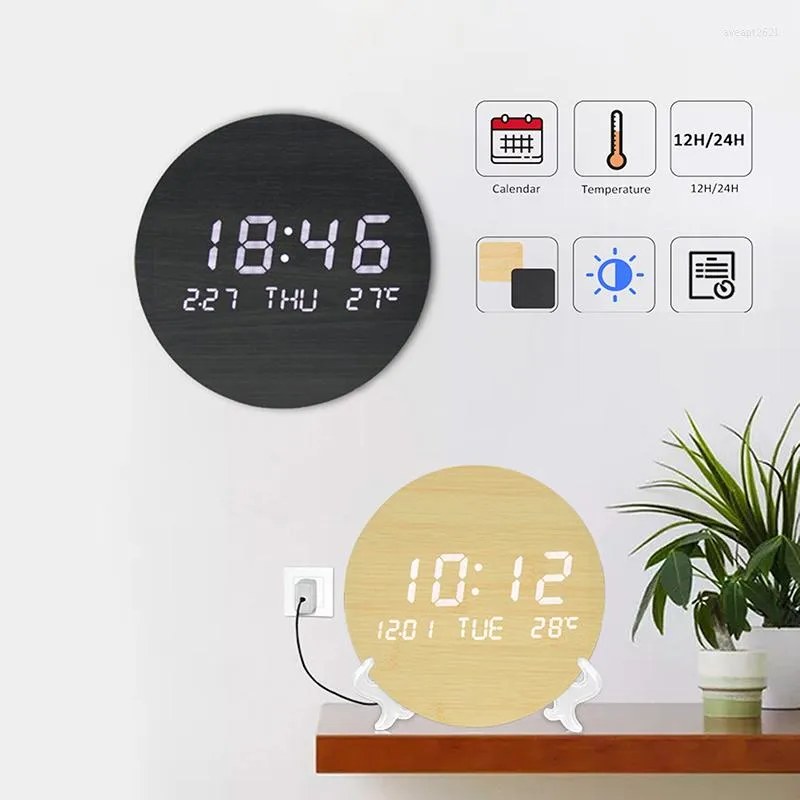 ساعات الحائط 7.5 بوصة LED Clock Nordic Silent Watch Tabl